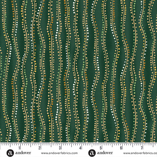 Golden by Makower UK Stripe Green