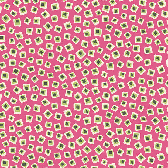 Poppies by Andover Fabrics Square in Square Pink