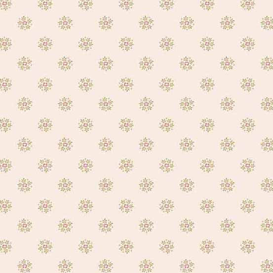 Petit Point by Andover Fabrics Flower Circles Pink