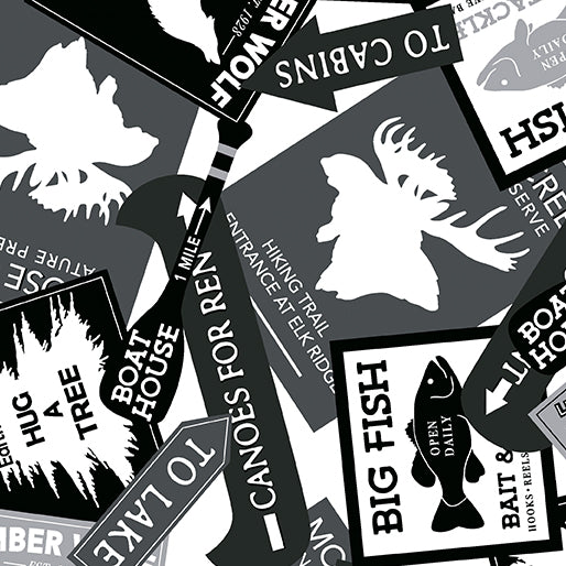 Cabin Signs White (Great Outdoors)