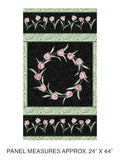 Etched Tulips Panel Black (Evelyn's Etched Tulips)