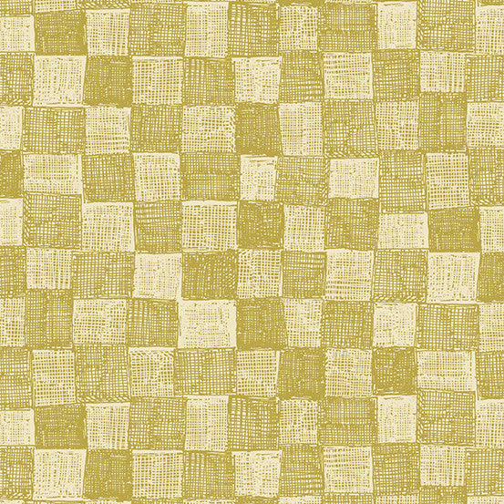 Frond by Andover Fabrics Check Yellow