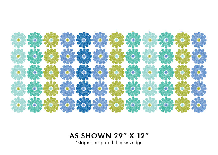 Daisy Ombre Stripe Blue/Multi (Chalk Garden)