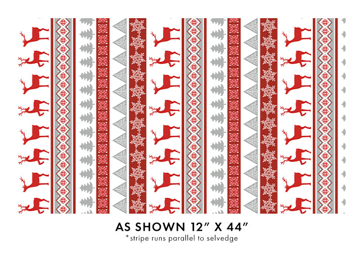 Nordic Cabin Deer Stripe Red (Nordic Cabin)