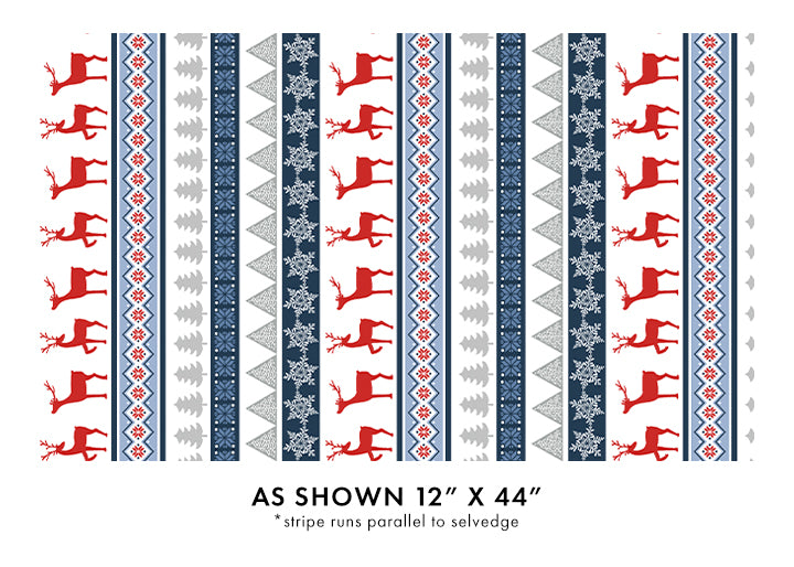 Nordic Cabin Deer Stripe Blue (Nordic Cabin)