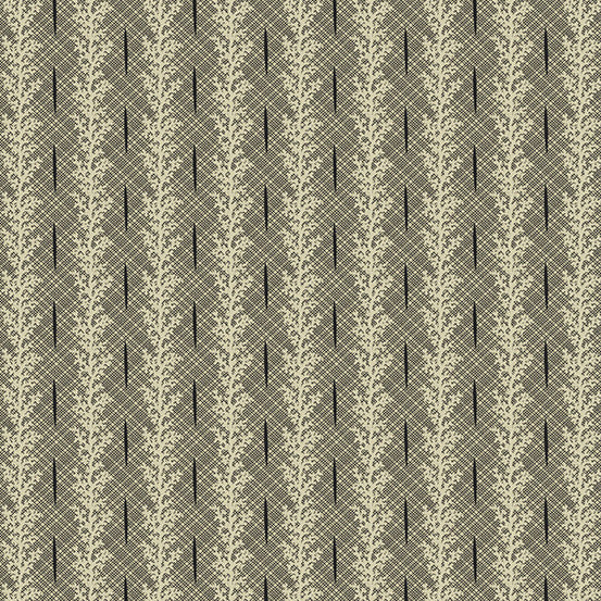 Reminiscence by Andover Fabrics Coral Stripe Black