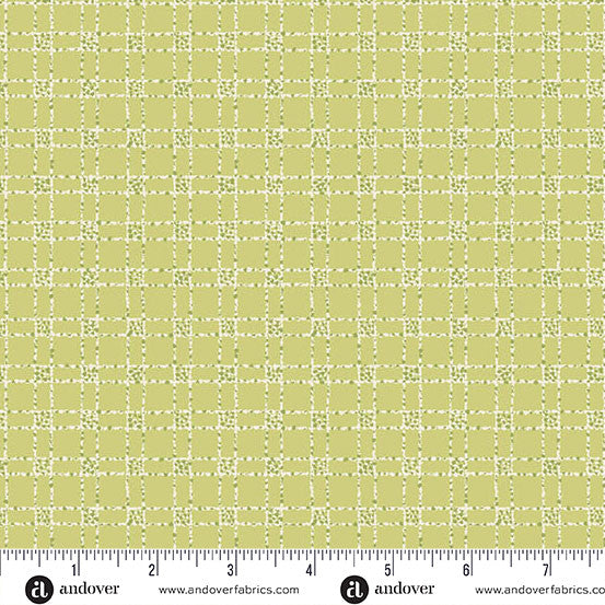 Green Leaves by Andover Fabrics Tartan Verdigris