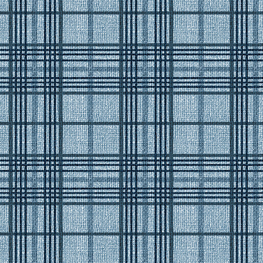 Burlap Plaid Sea Blue (Burlap Woods)