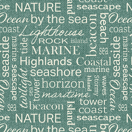 Burlap Coastal Words FrescaBlu (Burlap Coastal)
