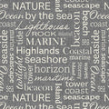 Burlap Coastal Words Grey (Burlap Coastal)
