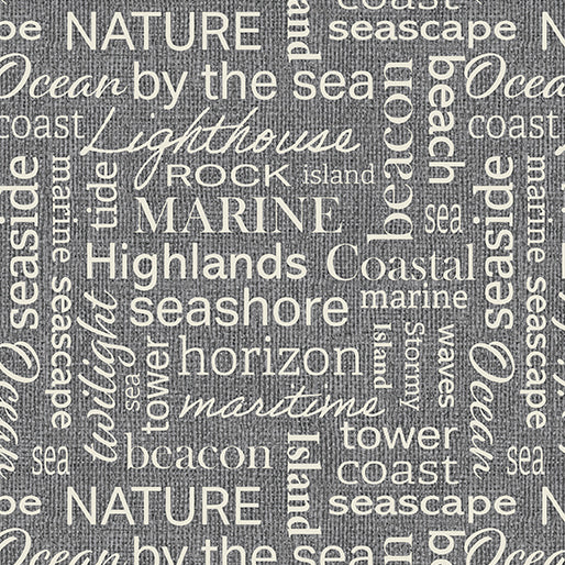 Burlap Coastal Words Grey (Burlap Coastal)