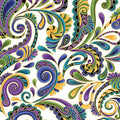 Swirl Paisley Indigo/White (Luminescent Leaves)