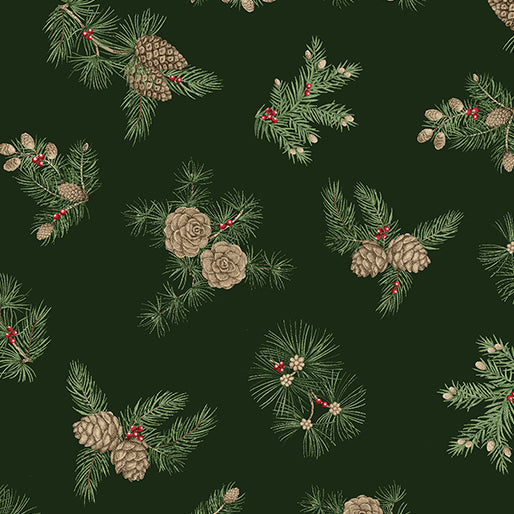 Pine Cones Dark Pine/Multi (Winter In The Pines)