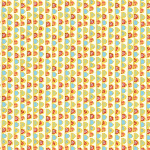 Scalloped Stripe Yellow/Multi (Garden Cats)
