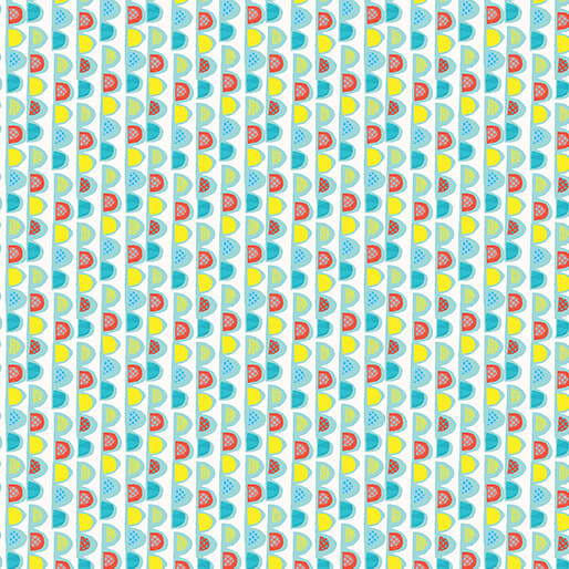 Scalloped Stripe Teal/Multi (Garden Cats)