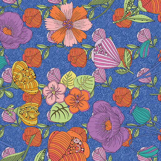 Allure Floral Blue (Alluring Peacock)
