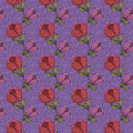 Pebble Floral Purple (Alluring Peacock)