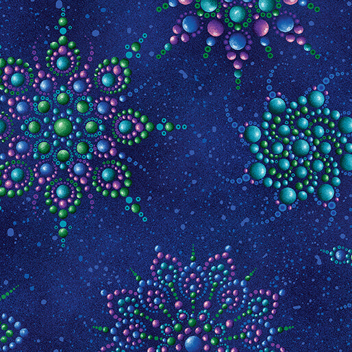 Beaded Medallion Dark Blue (On Dragonfly Wings)