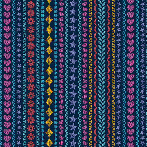 Deco Stitches Navy (UpWords)