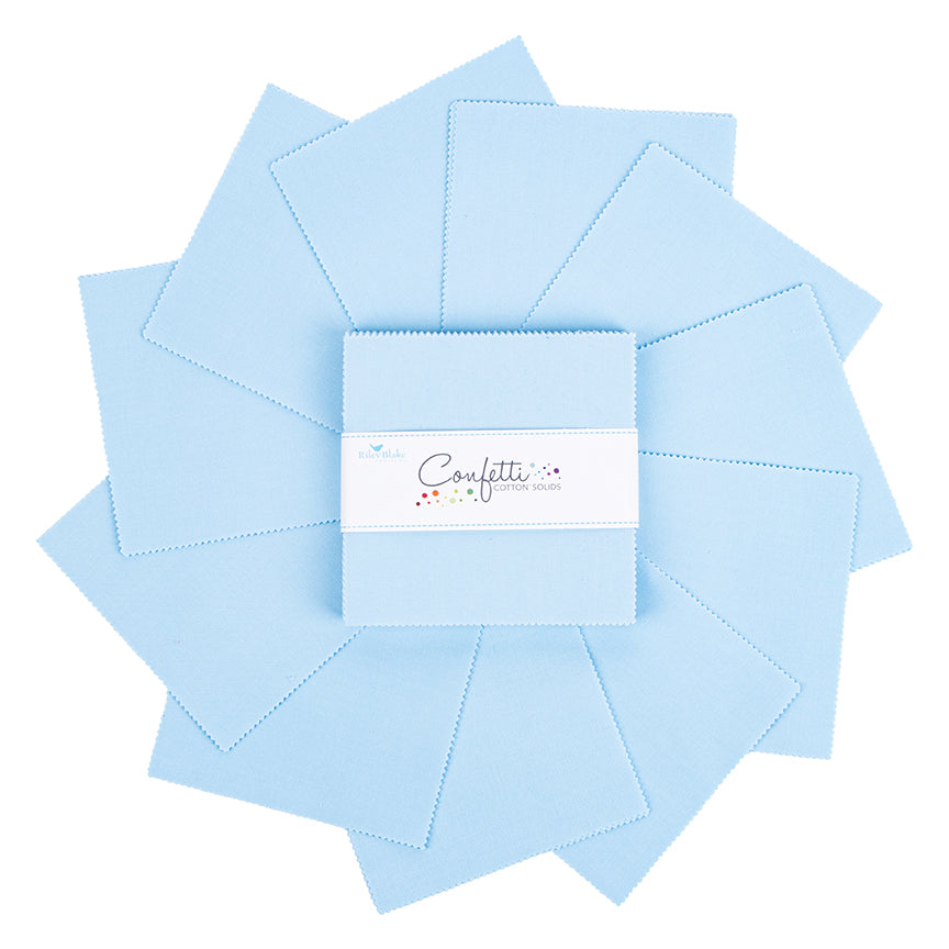 PRE-ORDER: Confetti Cotton Boy Blue 5 Inch Stacker, 42 Pcs.