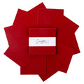 Confetti Cotton Dahlia Red 5 Inch Stacker, 42 Pcs.
