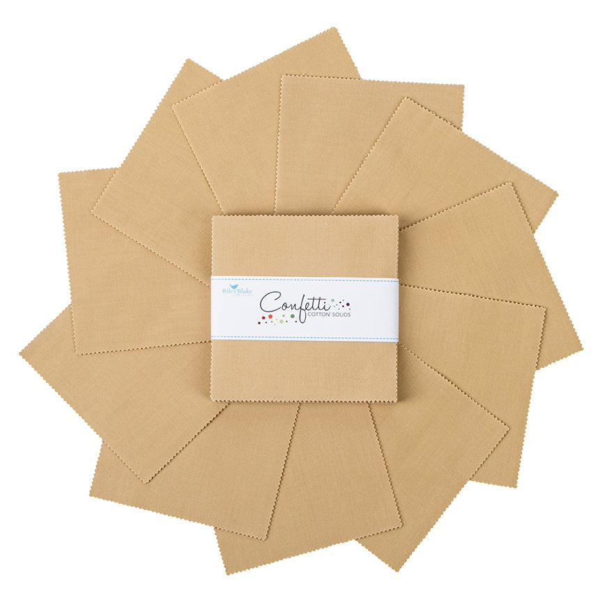 Confetti Cotton Palomino 5 Inch Stacker, 42 Pcs.