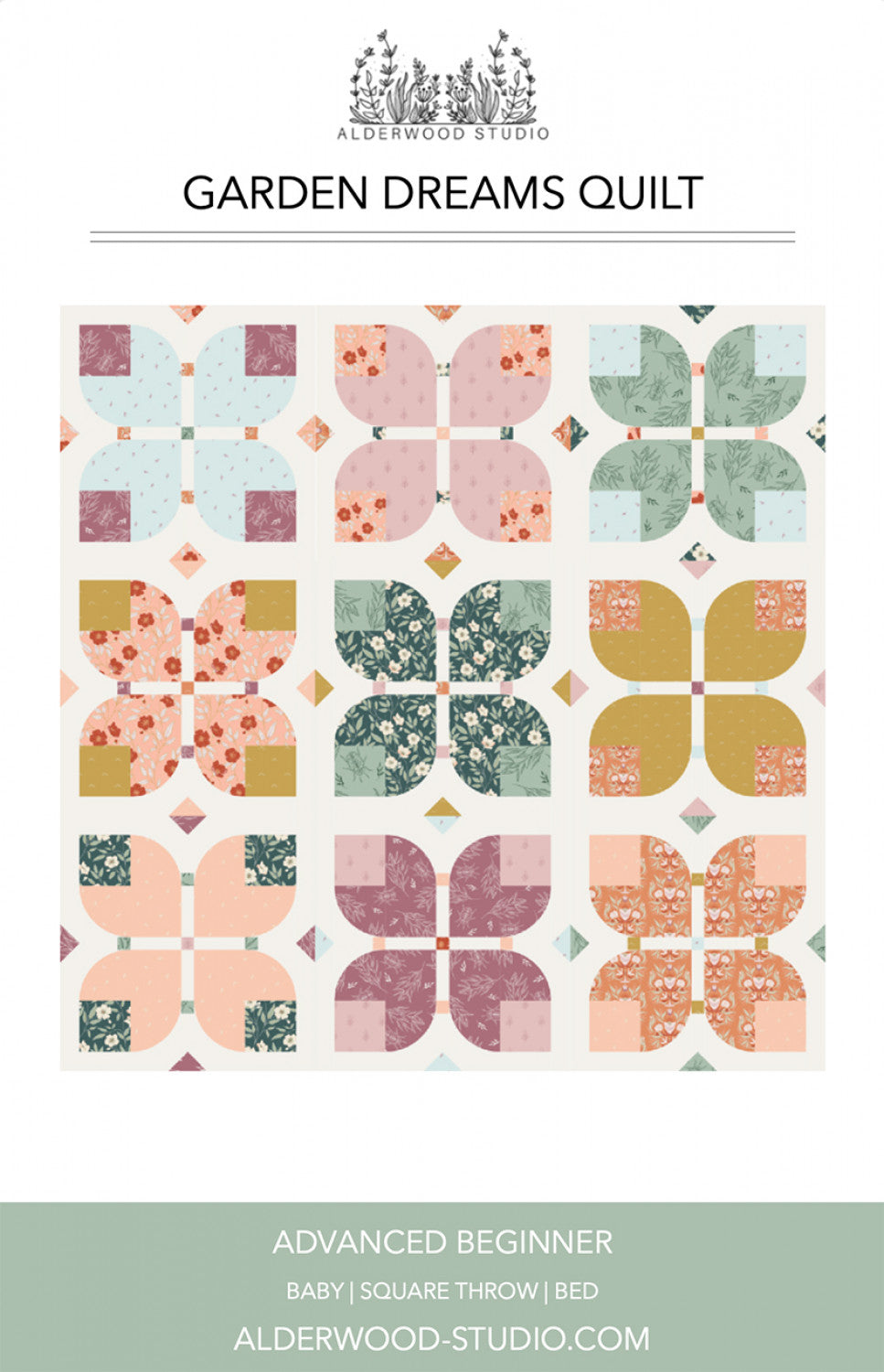 Alderwood Studio Garden Dreams Quilt Pattern - P202-GARDENDREAMS