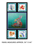 Bunny In Bloom Panel Tealmulti