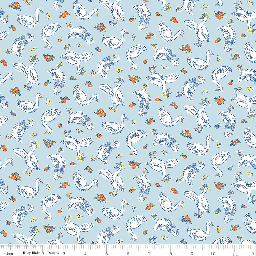 PRE-ORDER: Traditional 30's Geese Blue