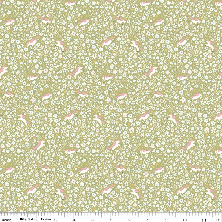 Little Posies Unicorns Green