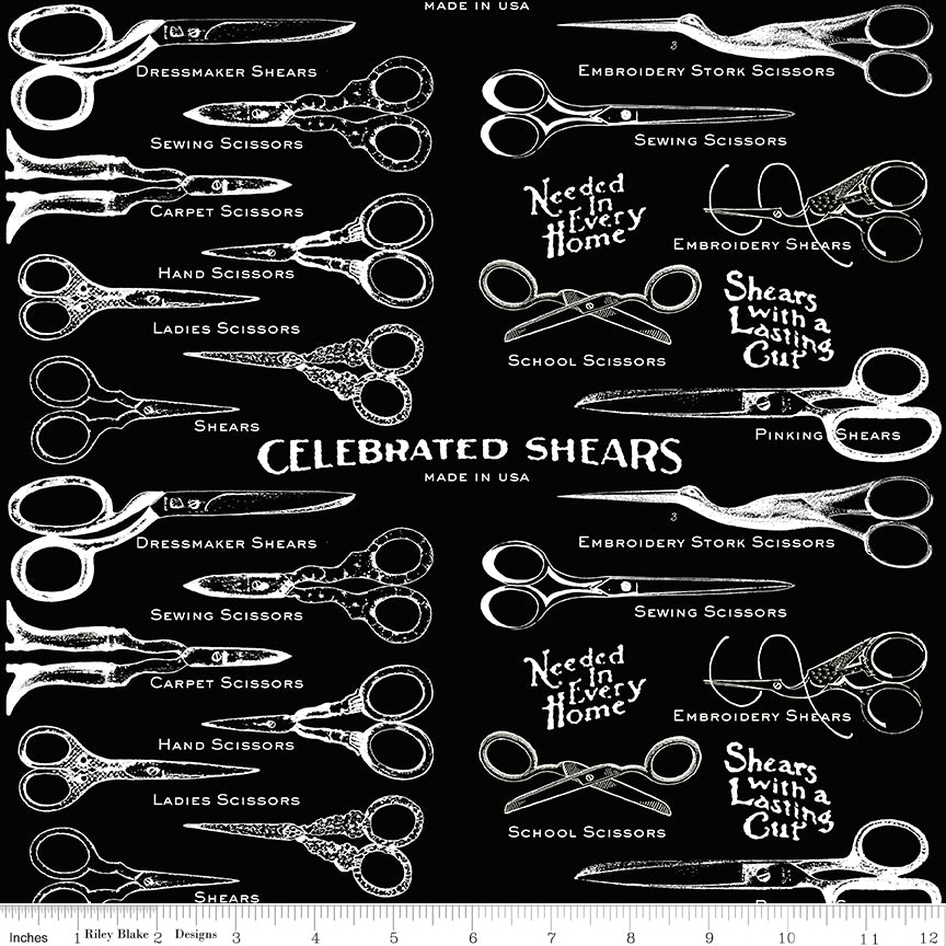 PRE-ORDER: She Who Sews–The Maker Sewing Shears Black