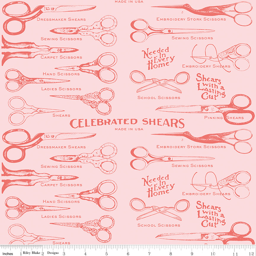 PRE-ORDER: She Who Sews–The Maker Sewing Shears Pink