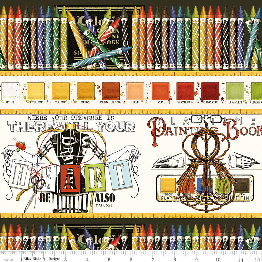 PRE-ORDER: She Who Sews–The Maker Draw Near Border Stripe Multi