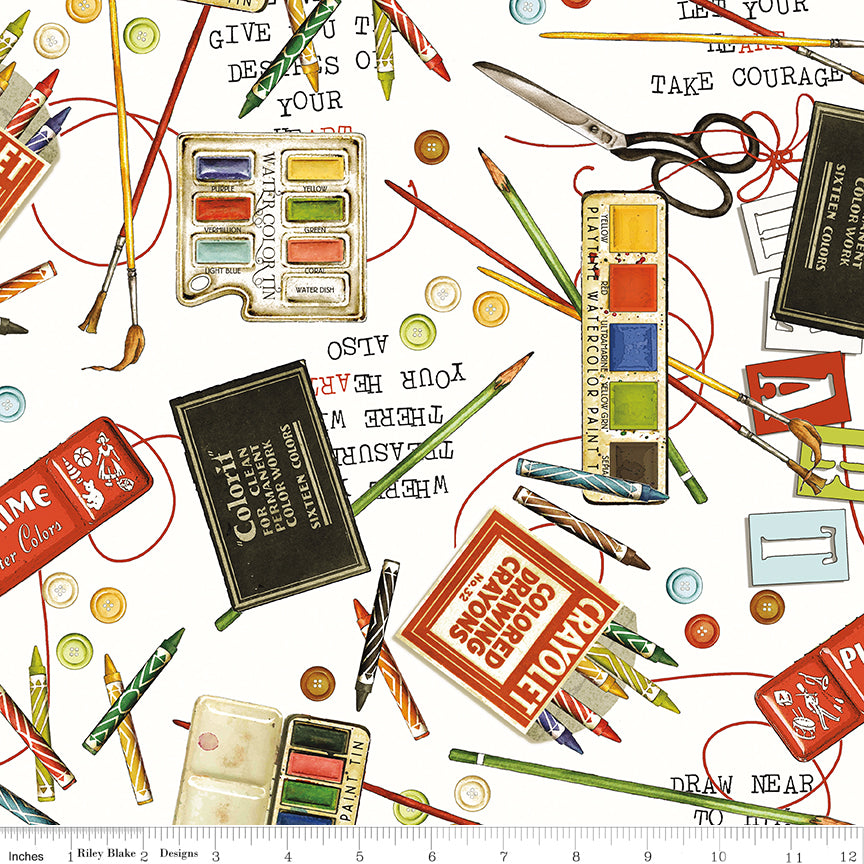 PRE-ORDER: She Who Sews–The Maker Draw Near Art Toss White