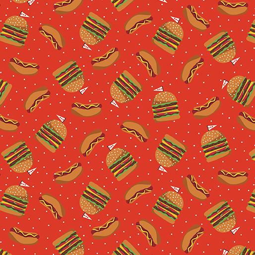 Hot Dogs and Burgers Red (Chillin and Grillin)