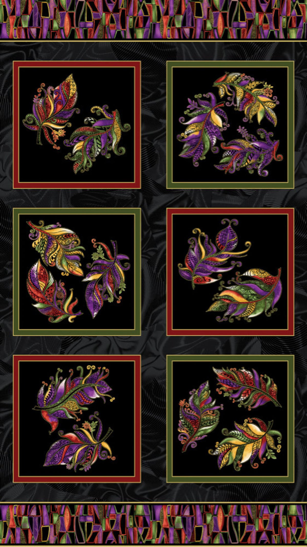 Luminescent Leaves Panel SunsetBlk (Luminescent Leaves)