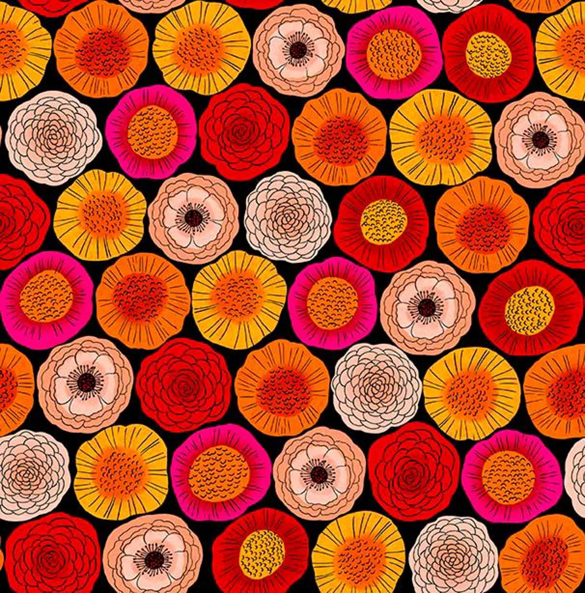 Blooms of Joy - Black